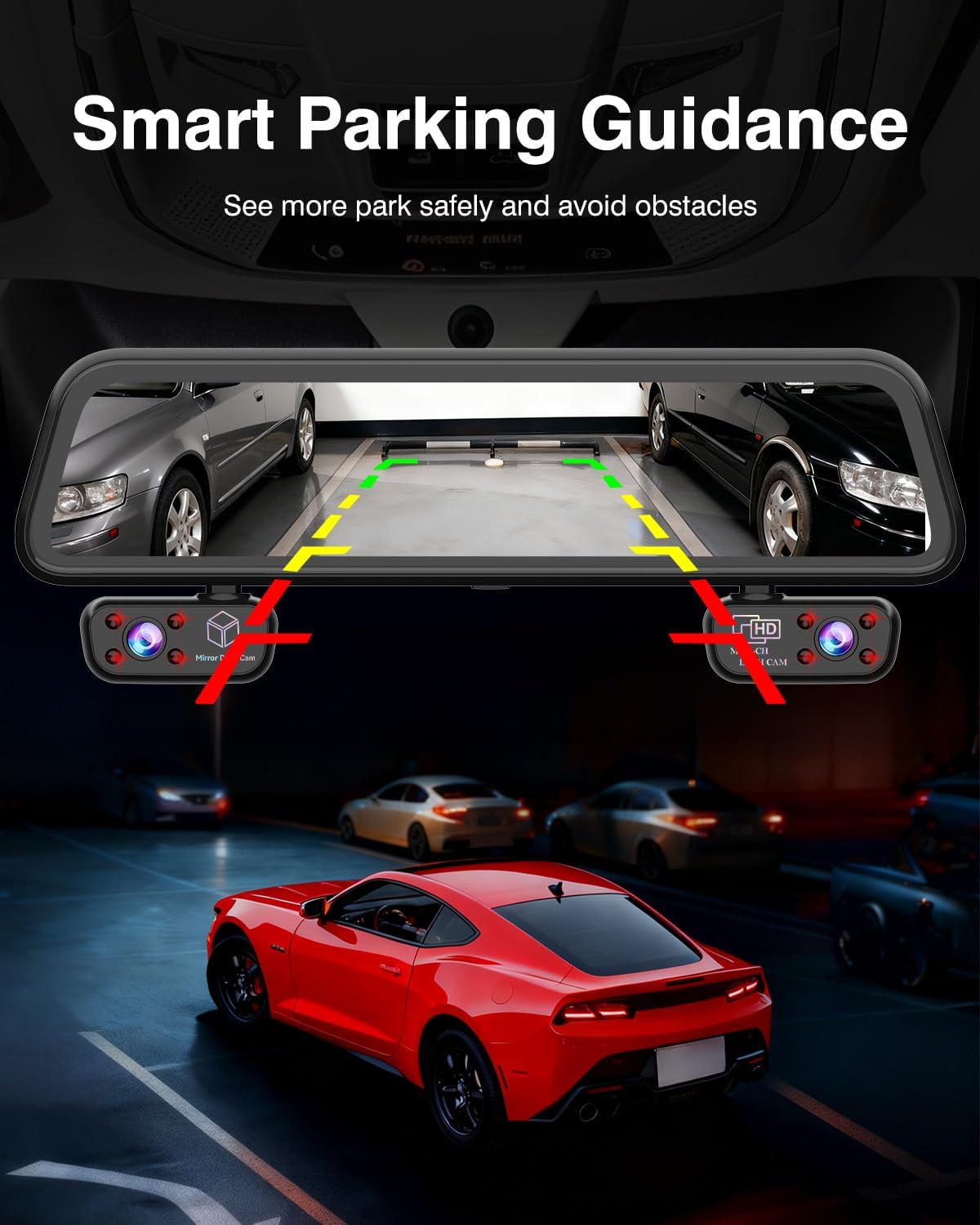 M2MAX Rear View Mirror Dash Cam